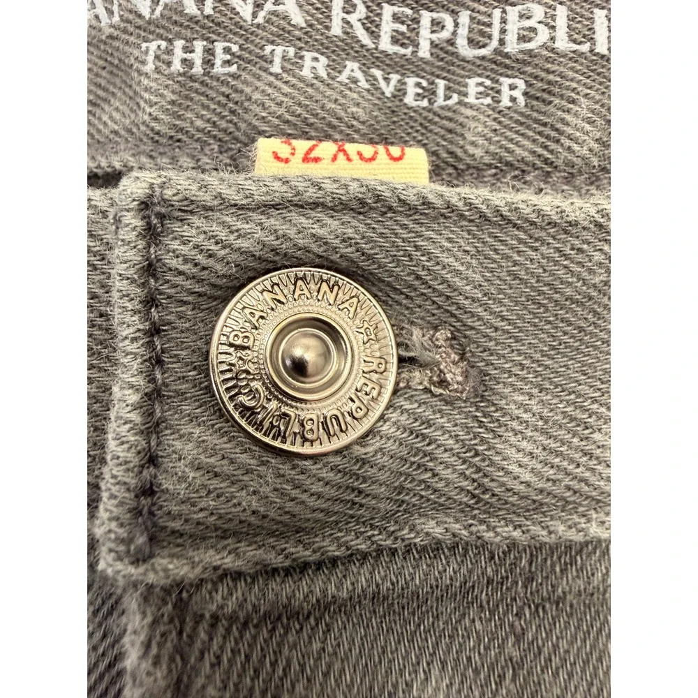 Banana Republic Traveler Slim Fit Grey Jeans Mens 32x30 Cotton Blend Stretch